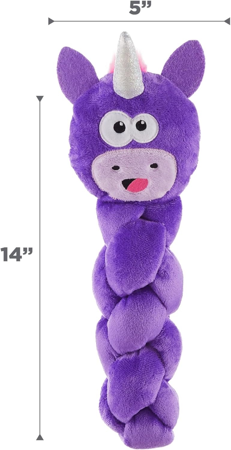 image:imageOutward Hound by Nina Ottosson Hide N Find Interactive Plush Dog Puzzle Durable Dog Toy Plush Enrichment Toys Cauliflower PurpleTwistiez Unicorn