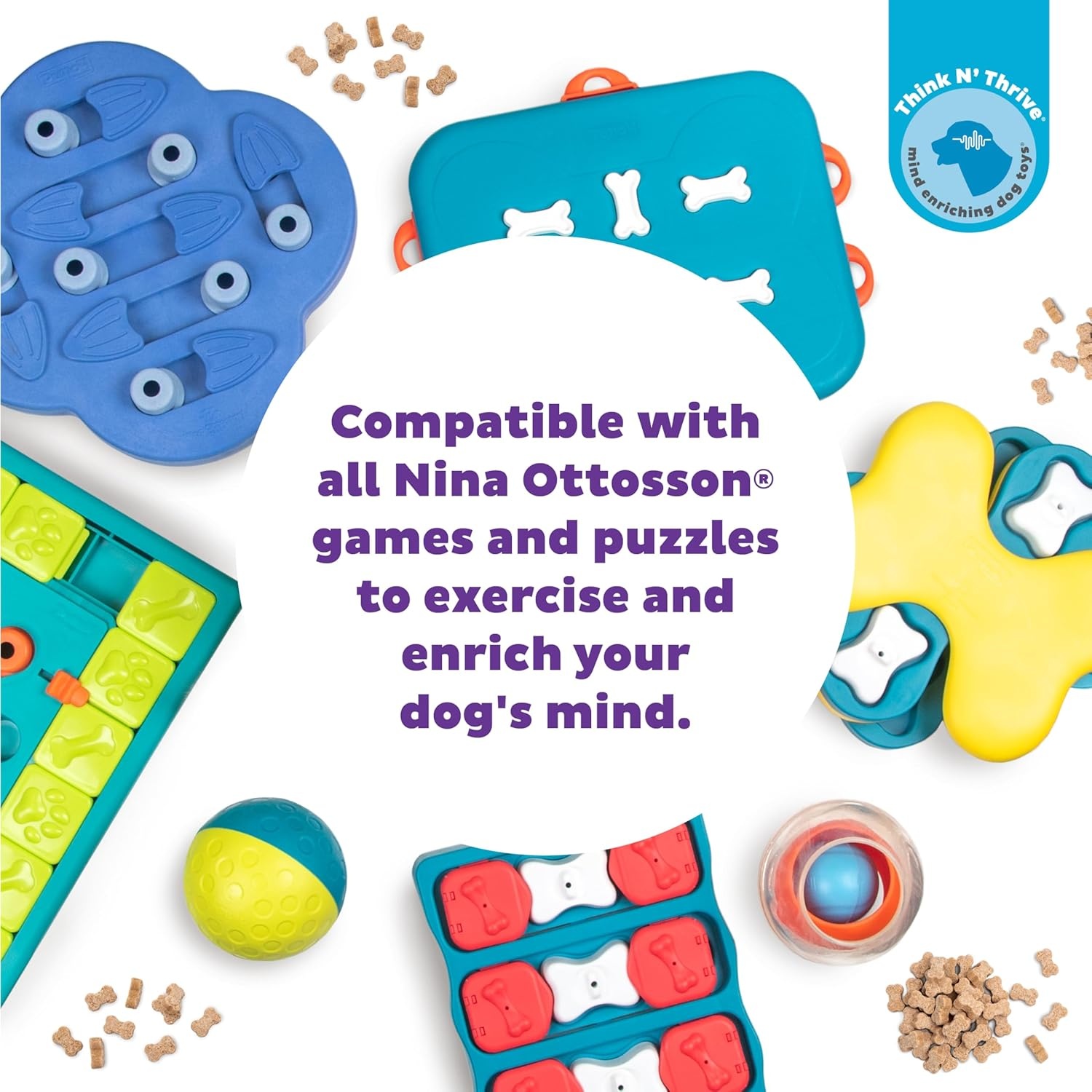 image:imageOutward Hound by Nina Ottosson Puzzle Bitez USA Made Dog Treats Pumpkin Flavor BiteSized Training Reward and Interactive Puzzle Toy Treats 75oz75 Ounce Pack of 2