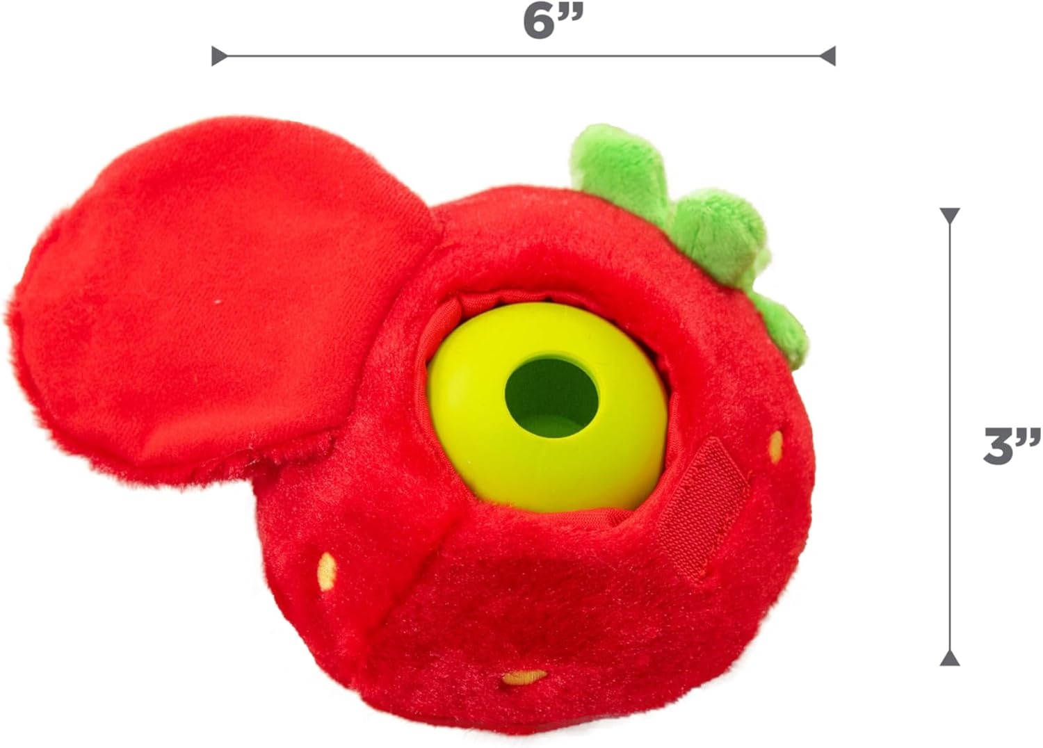 image:imageOutward Hound by Nina Ottosson Snack Palz Interactive Plush Dog Puzzle with Treat Ball Cactus GreenFruit