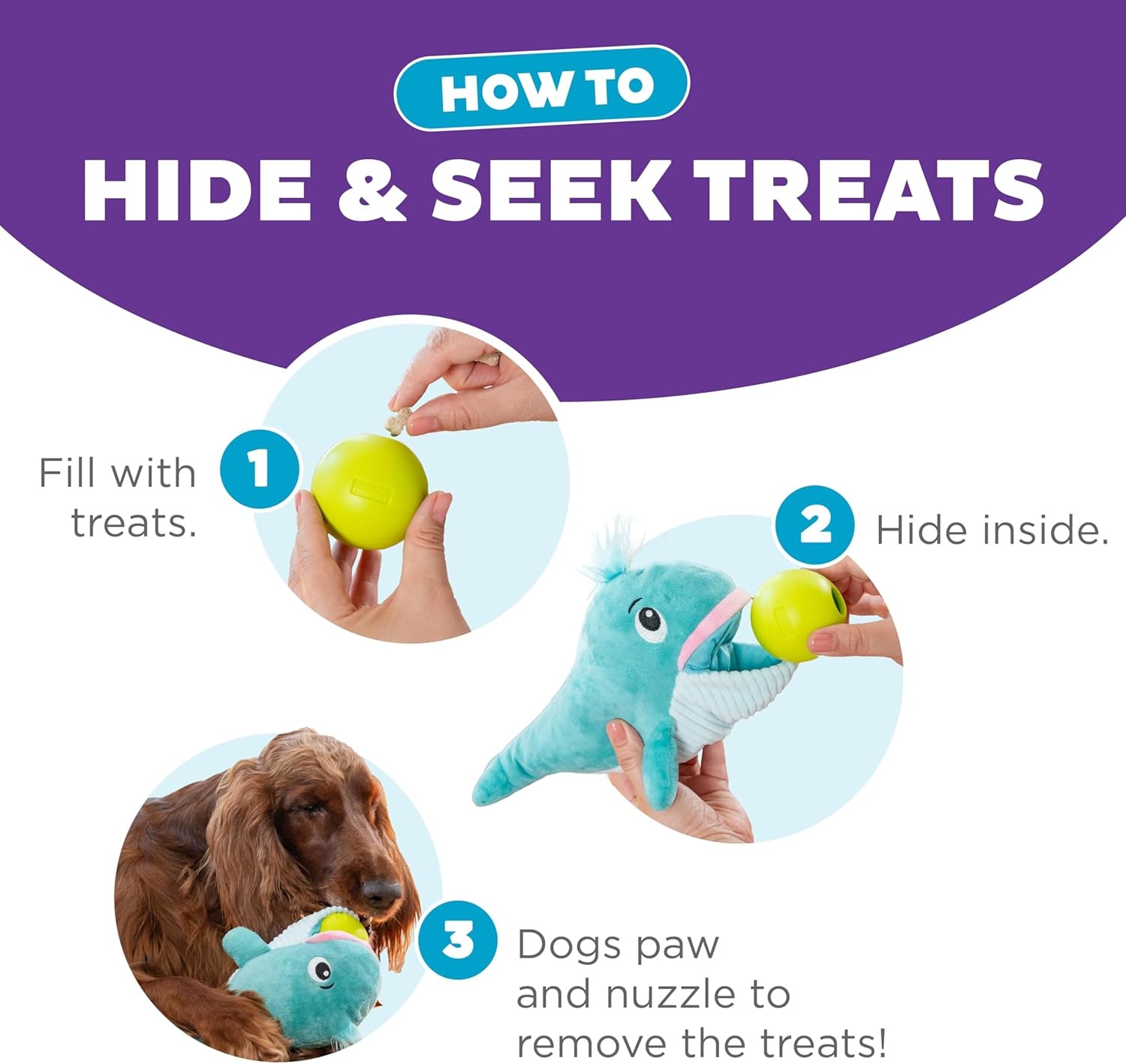 image:imageOutward Hound by Nina Ottosson Snack Palz Interactive Plush Dog Puzzle with Treat Ball Cactus GreenWhale
