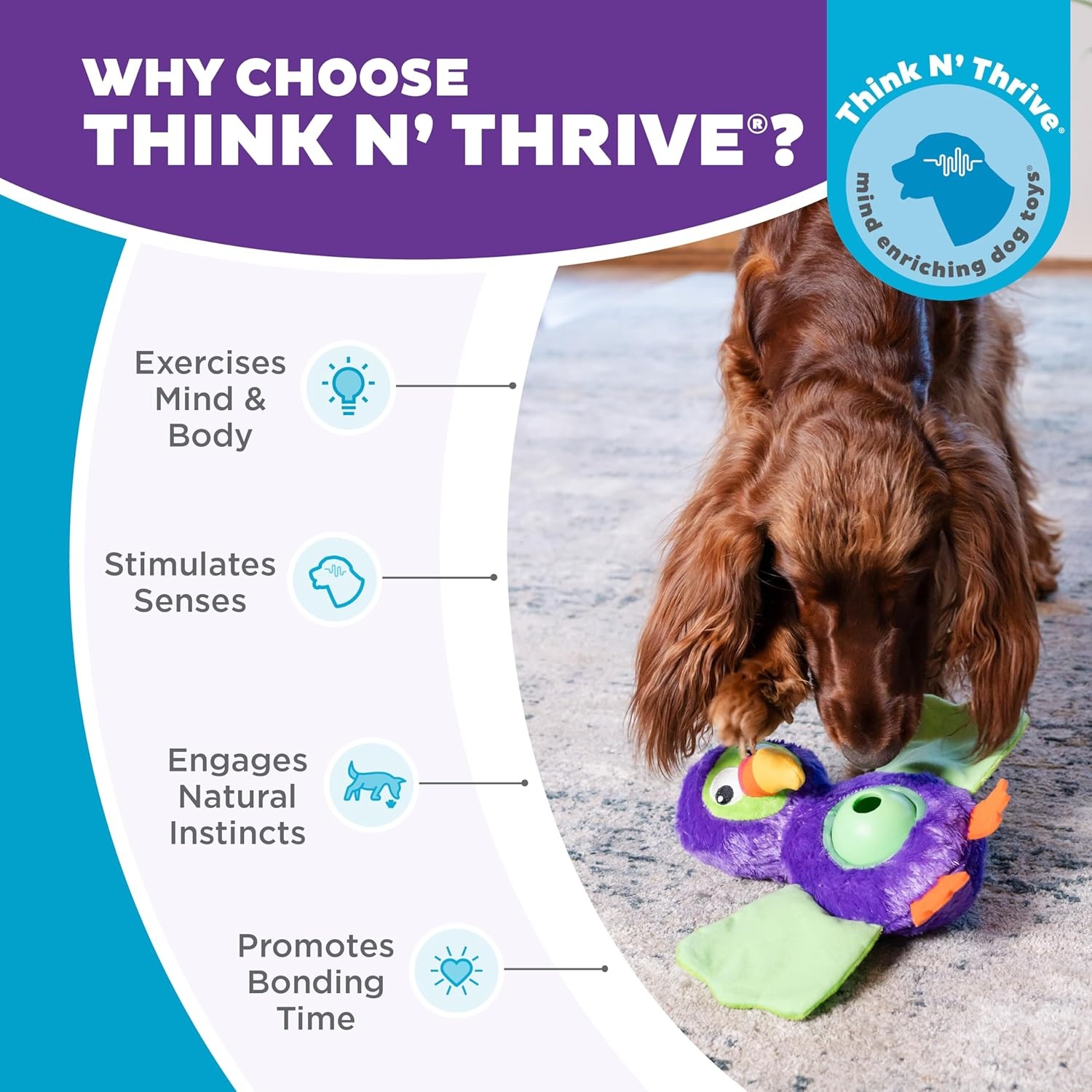 image:imageOutward Hound by Nina Ottosson Stuff N Snuffle Plush Large Snuffle Ball Dog Puzzle Elephant Blue 98 inches x 59 inchesHideAblez Toucan
