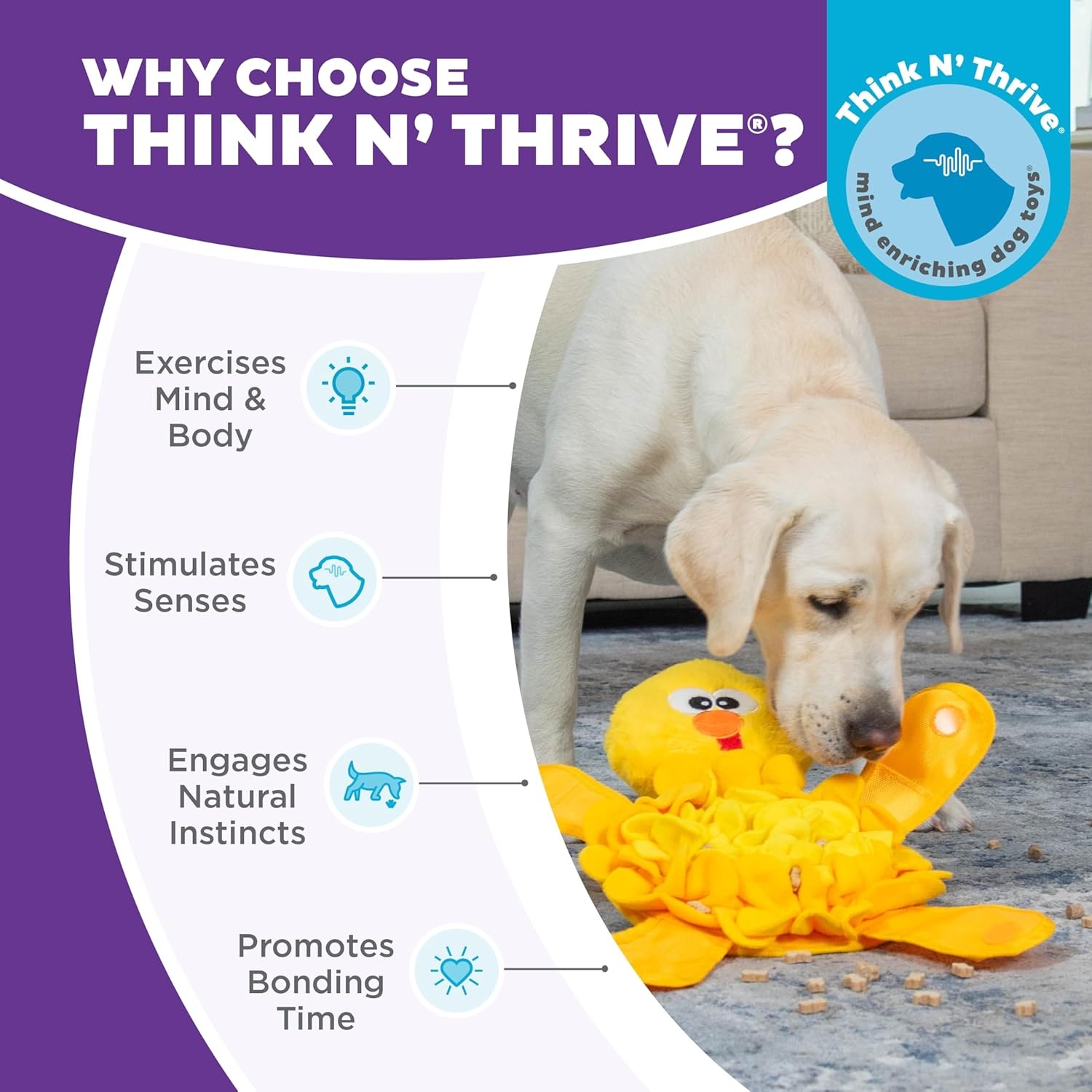 image:imageOutward Hound by Nina Ottosson Stuff N Snuffle Plush Large Snuffle Ball Dog Puzzle Elephant Blue 98 inches x 59 inchesSnuffle Palz Chicken