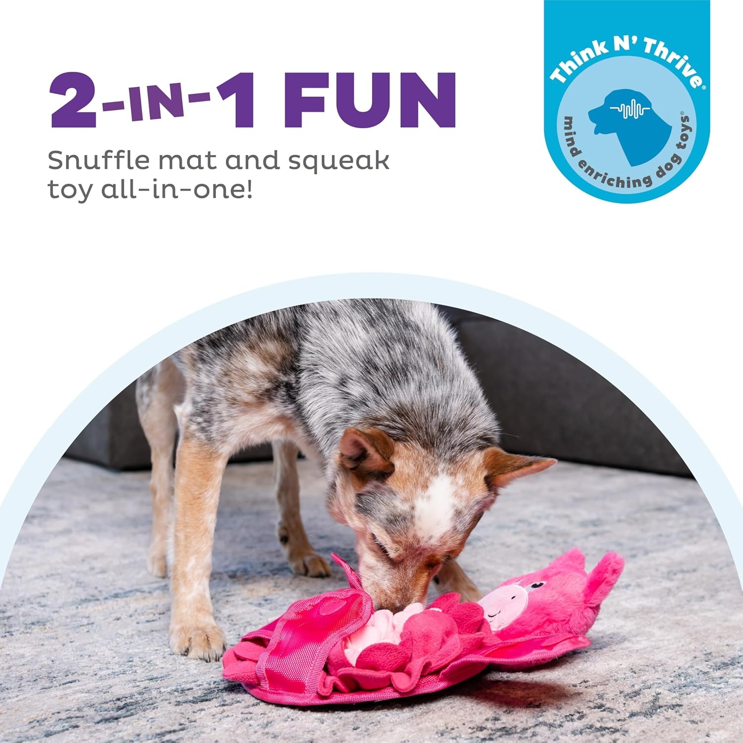 image:imageOutward Hound by Nina Ottosson Stuff N Snuffle Plush Large Snuffle Ball Dog Puzzle Elephant Blue 98 inches x 59 inchesSnuffle Palz Pig