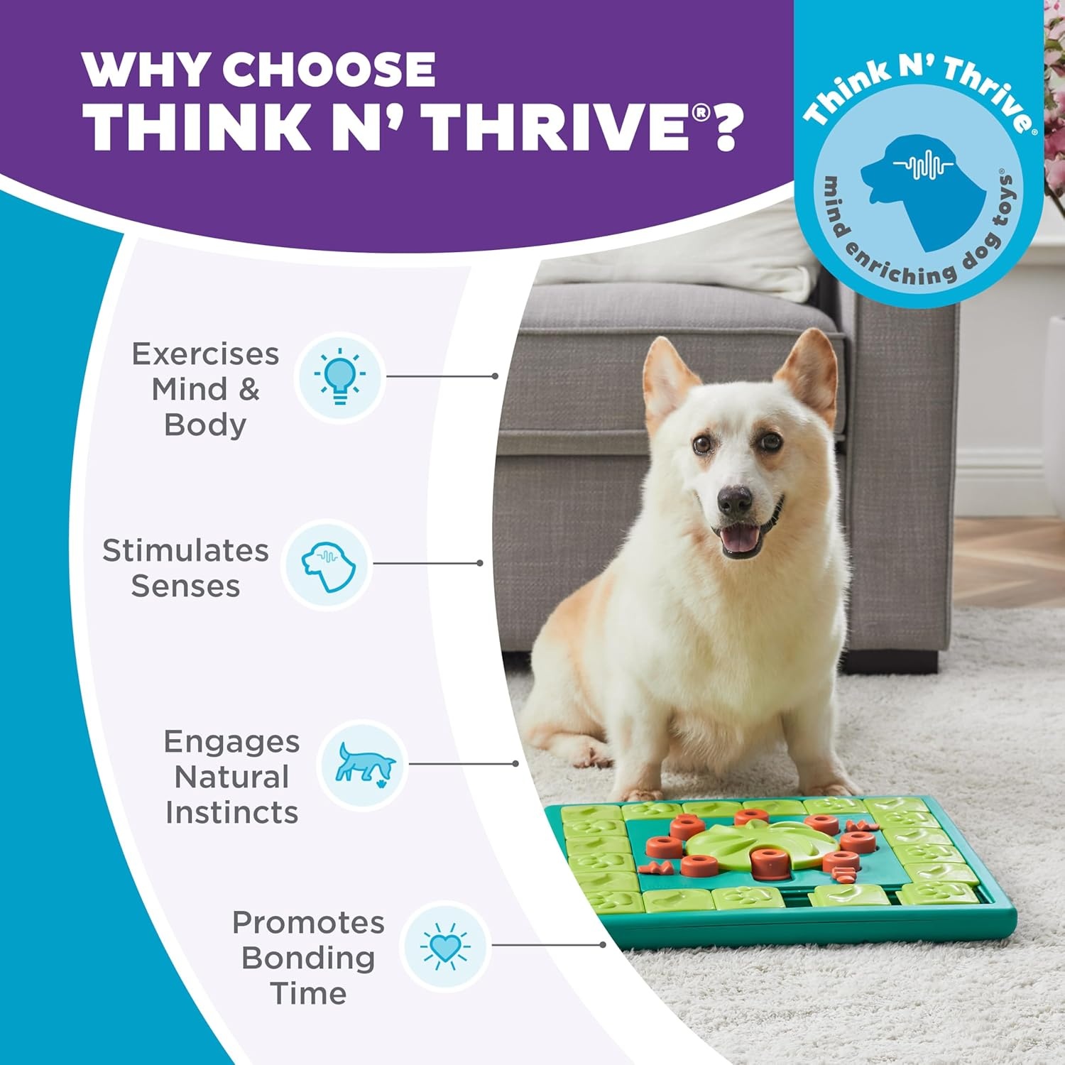 image:imageOutward Hound by Nina Ottosson Tower of Treats Level 4 Expert Dog Treat Puzzle for Enrichment OrangeMultipuzzle Green