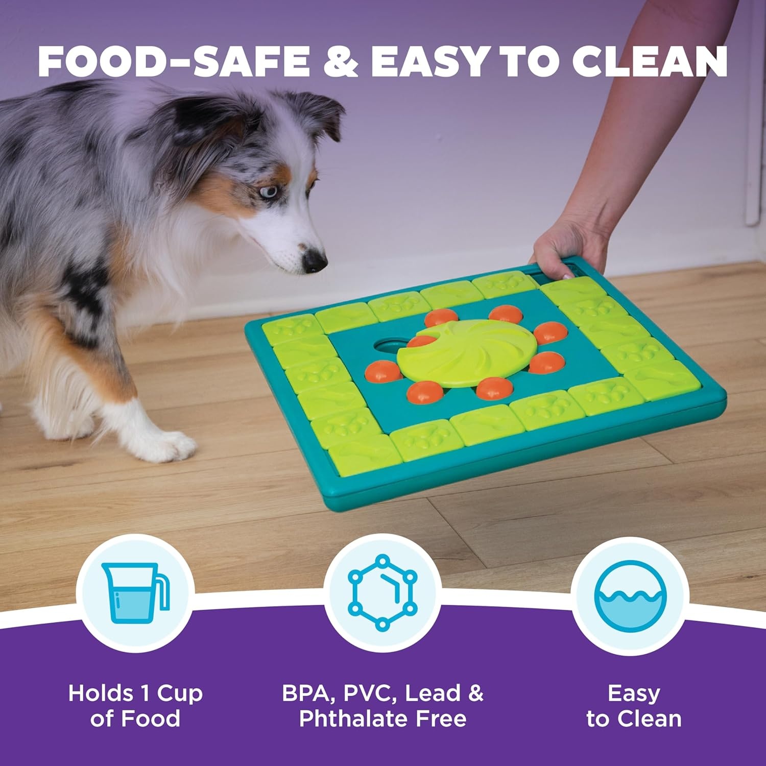 image:imageOutward Hound by Nina Ottosson Tower of Treats Level 4 Expert Dog Treat Puzzle for Enrichment OrangeMultipuzzle Green