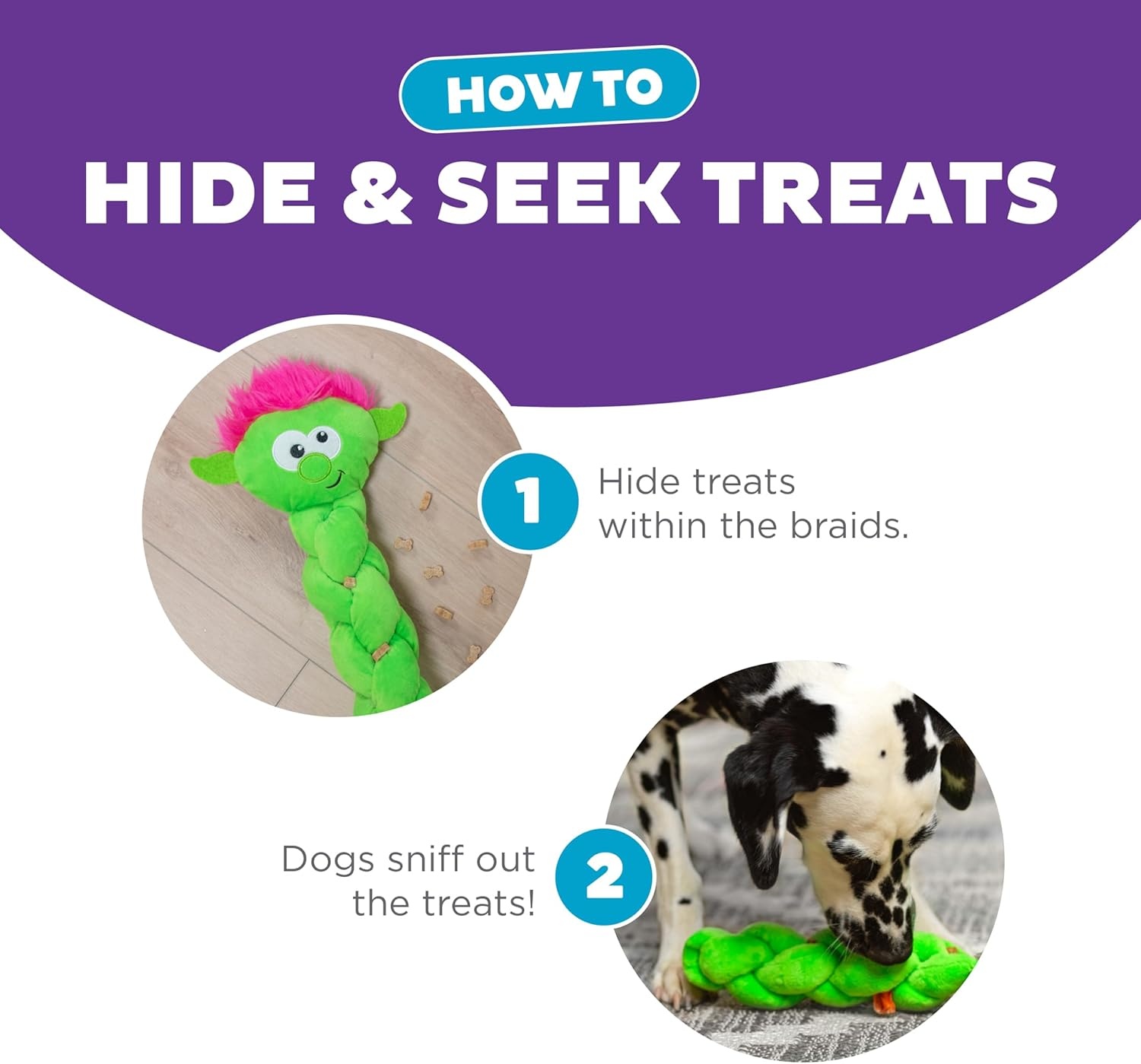 image:imageOutward Hound by Nina Ottosson Twistiez Interactive Plush Dog Treat Puzzle Monster BlueTwistiez Troll