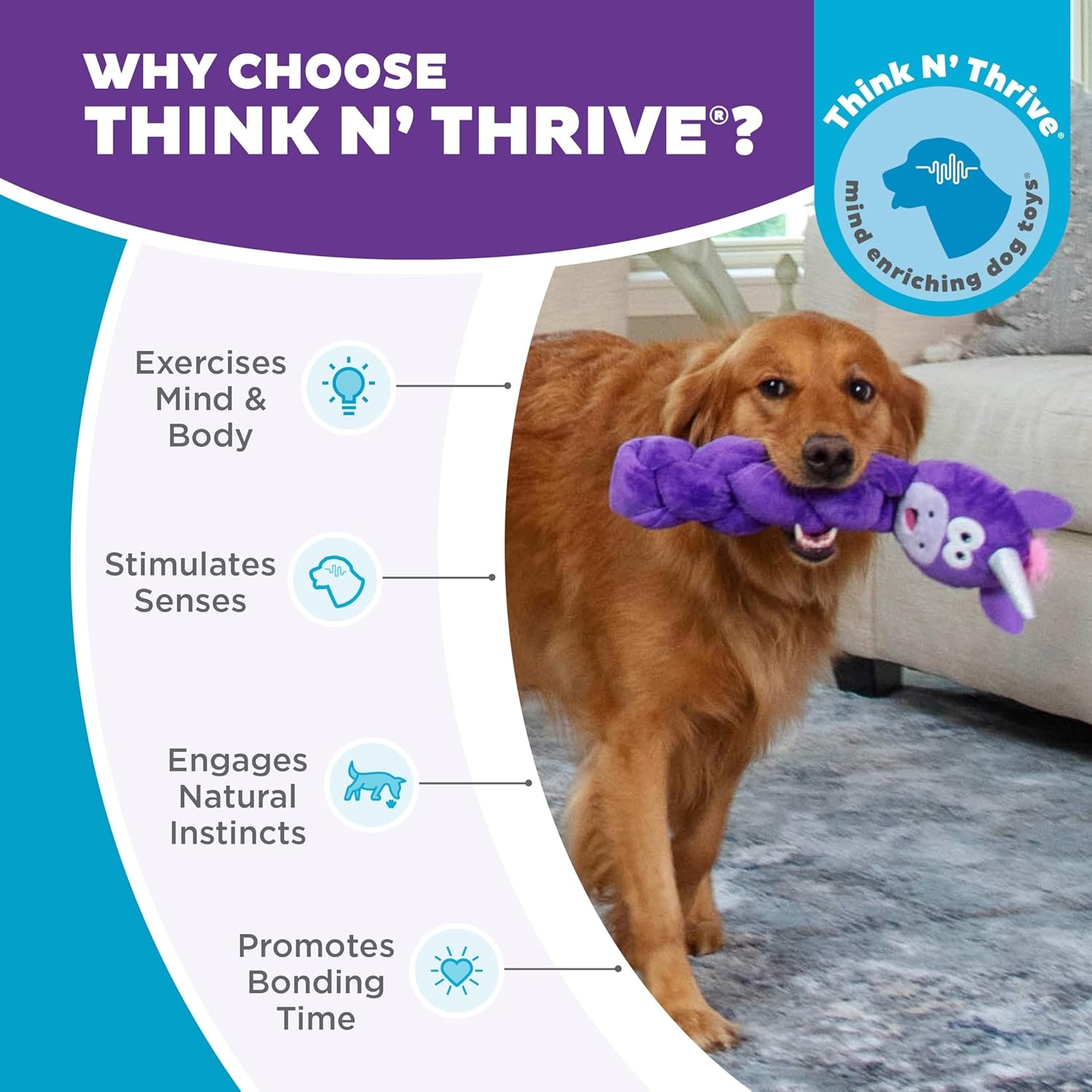 image:imageOutward Hound by Nina Ottosson Twistiez Interactive Plush Dog Treat Puzzle Monster BlueTwistiez Unicorn