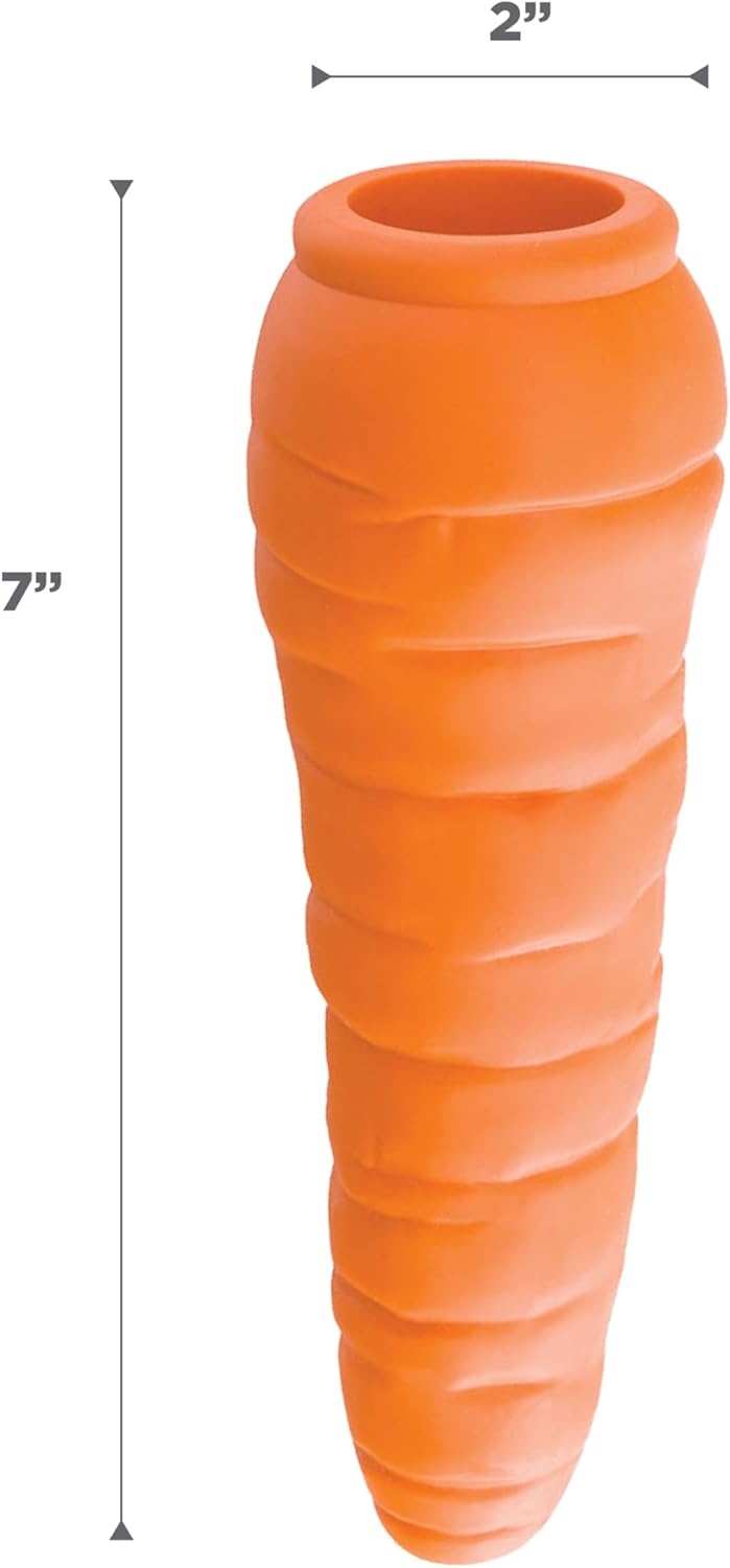 image:imageOutward Hound by Planet Dog Foodies Carrot TreatDispensing Dog Chew Toy OrangeCarrot