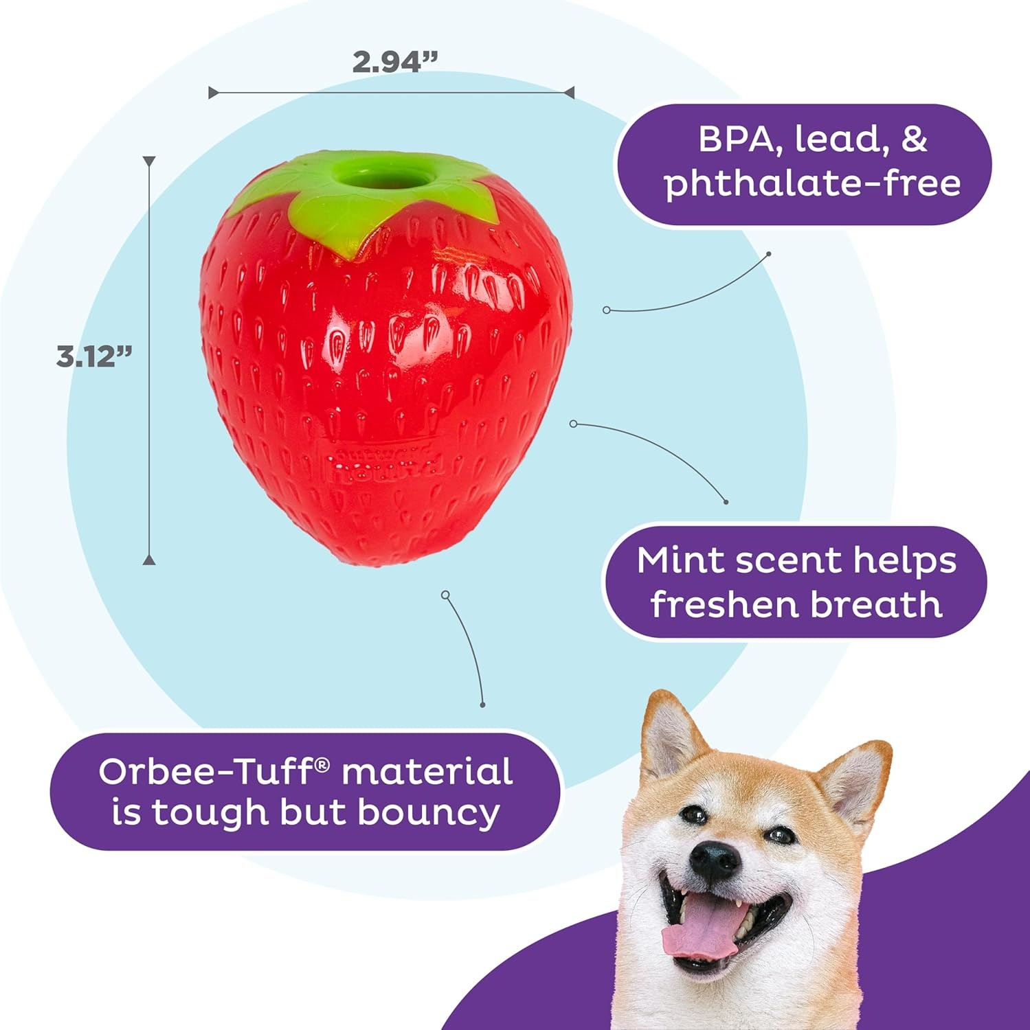 image:imageOutward Hound by Planet Dog Foodies Carrot TreatDispensing Dog Chew Toy OrangeStrawberry