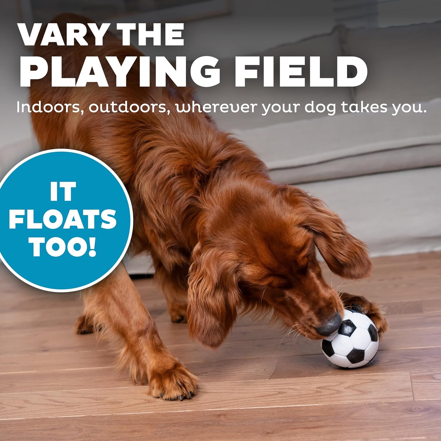 image:imageOutward Hound by Planet Dog Football Durable TreatDispensing Dog Ball Interactive Fetch Toy OrbeeTuff Mint Scented BPAFree for Indoor amp Outdoor Play BrownSoccer Ball