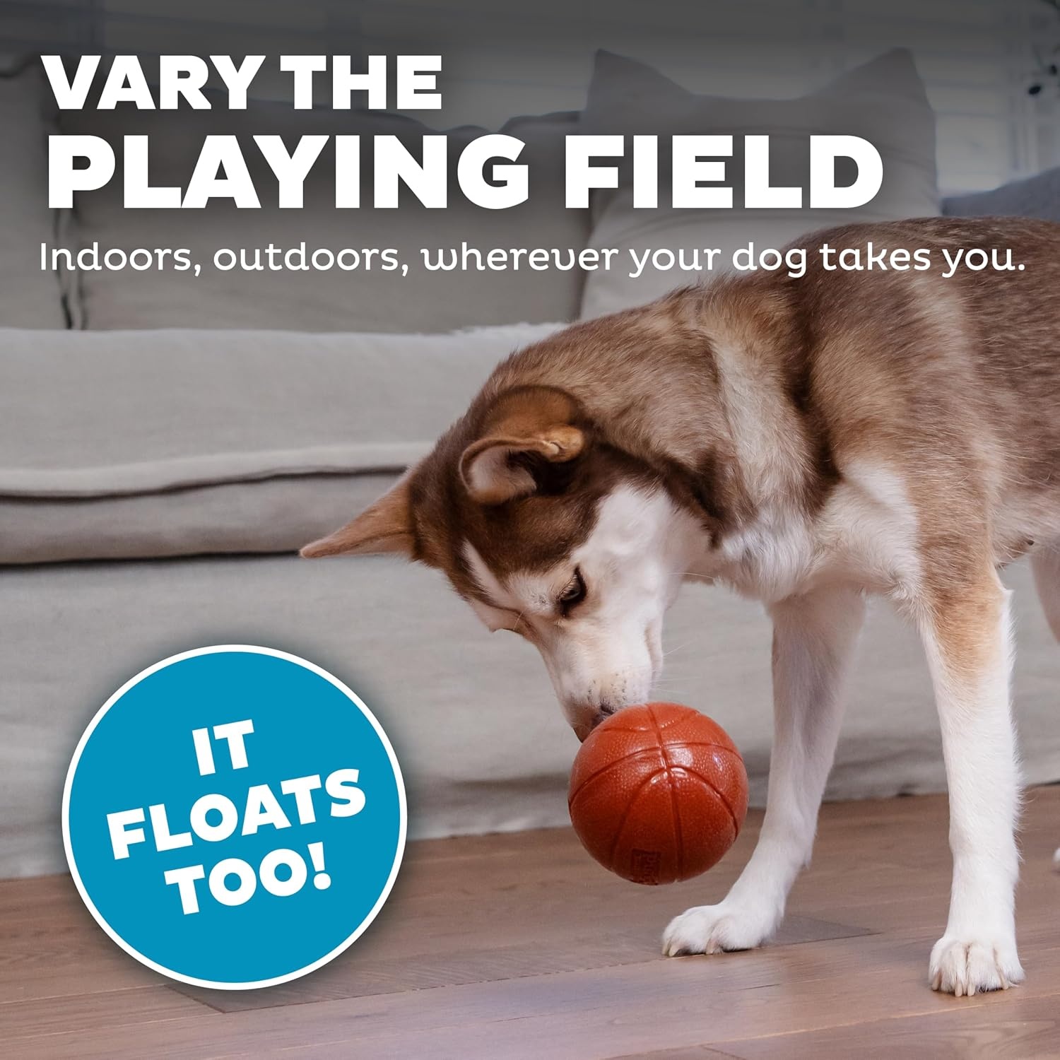 image:imageOutward Hound by Planet Dog Football Durable TreatDispensing Dog Ball Interactive Fetch Toy OrbeeTuff Mint Scented BPAFree for Indoor amp Outdoor Play BrownBasketball