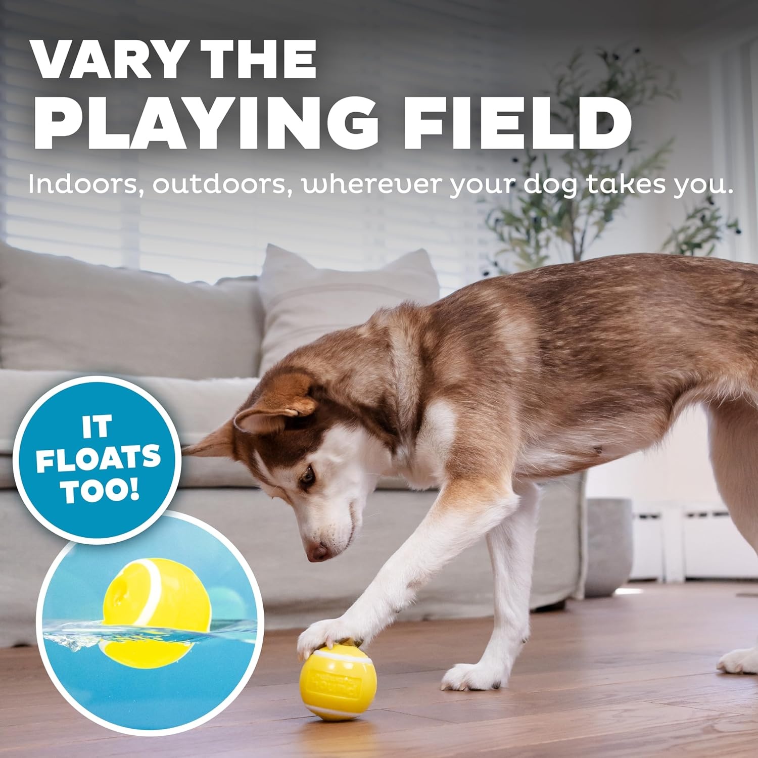 image:imageOutward Hound by Planet Dog Football Durable TreatDispensing Dog Ball Interactive Fetch Toy OrbeeTuff Mint Scented BPAFree for Indoor amp Outdoor Play BrownTennis Ball