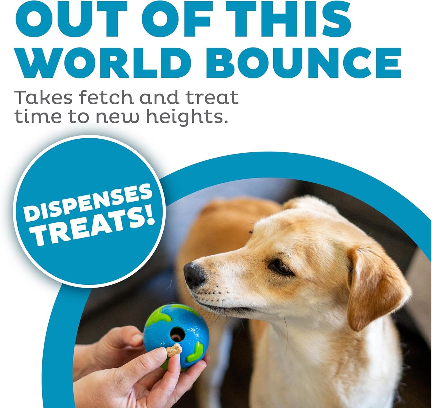 image:imageOutward Hound by Planet Dog OrbeeTuff Planet Ball BlueGreen TreatDispensing Dog Toy Small