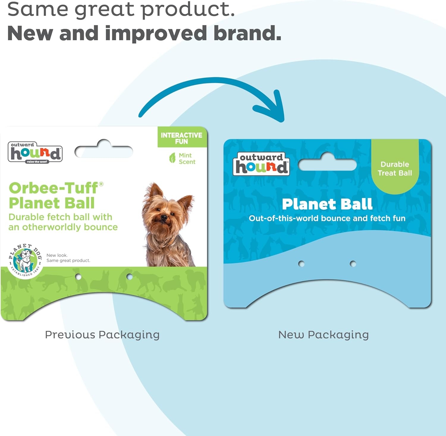 image:imageOutward Hound by Planet Dog OrbeeTuff Planet Ball BlueGreen TreatDispensing Dog Toy Small