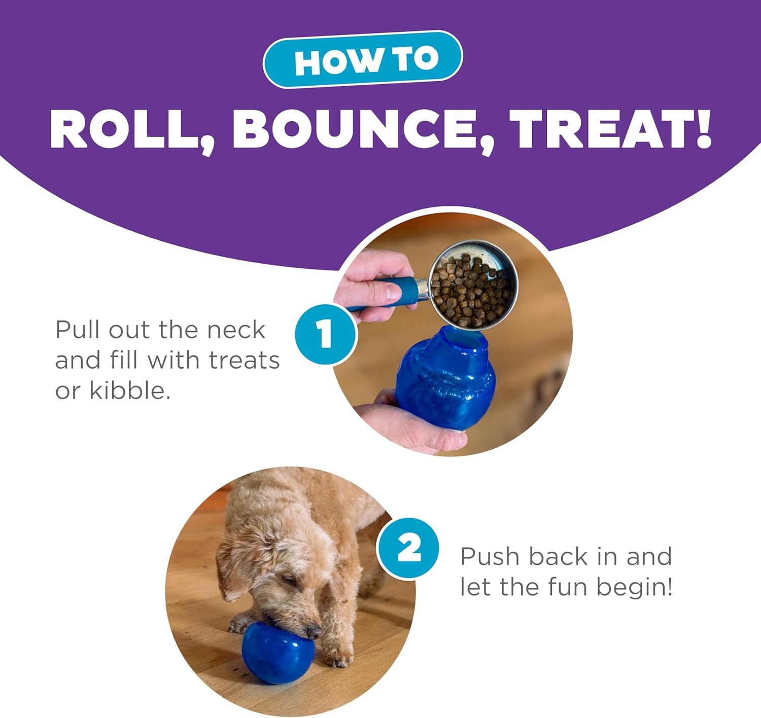 image:imageOutward Hound by Planet Dog Snoop Dog Toy TreatDispenser Puzzle Ball Interactive Slow Feeder Medium to Large Dogs Bouncy amp MintInfused Blue 5Blue Lil Snoop