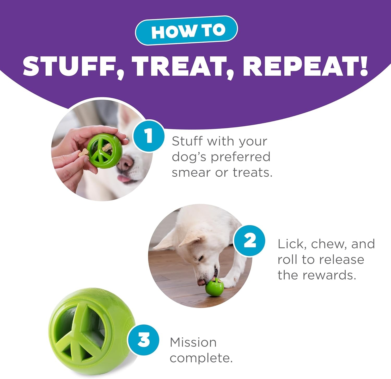 image:imageOutward Hound by Planet Dog Snoop Dog Toy TreatDispenser Puzzle Ball Interactive Slow Feeder Medium to Large Dogs Bouncy amp MintInfused Blue 5Green Nook Works with Large Snoop