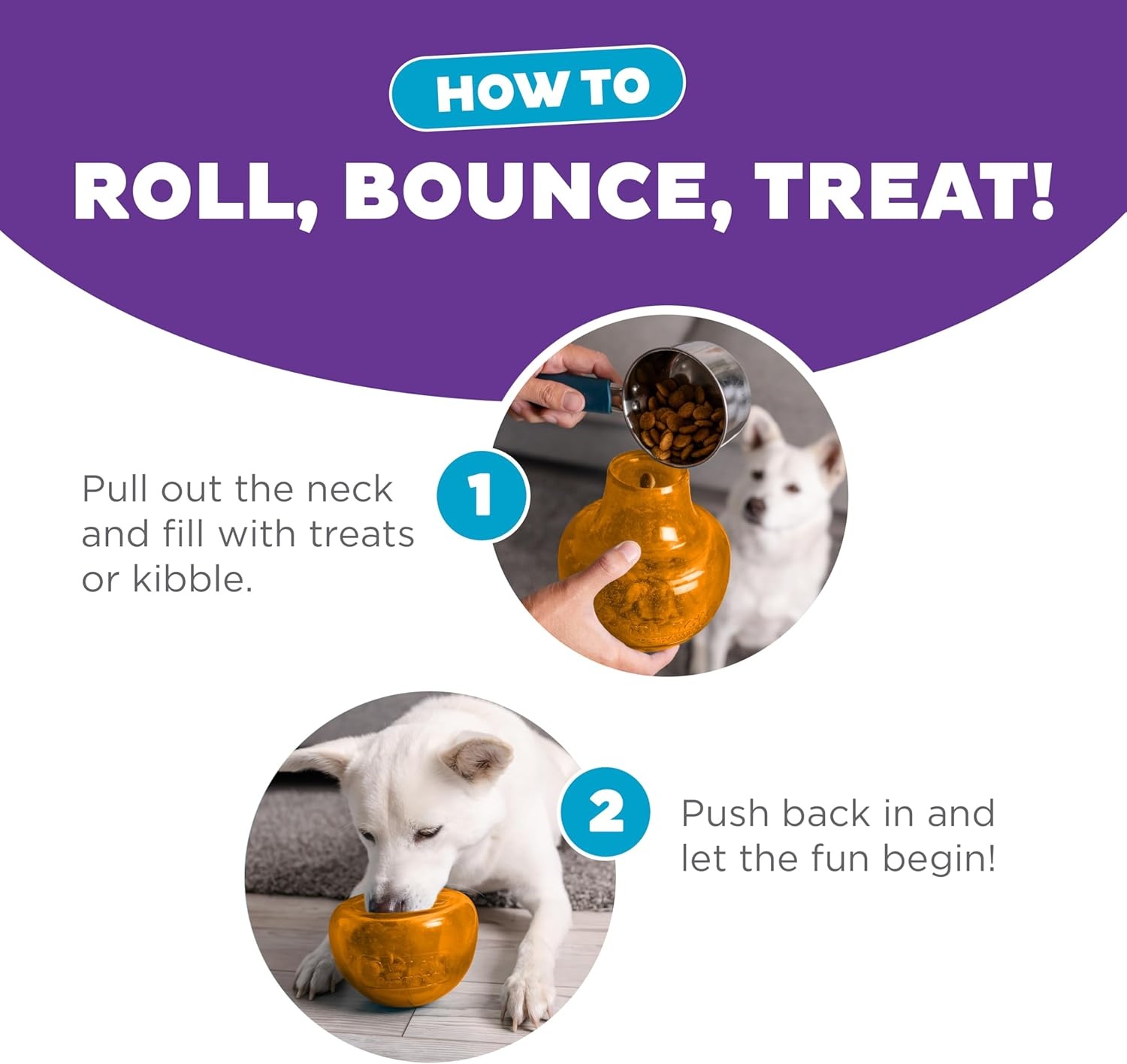 image:imageOutward Hound by Planet Dog Snoop Dog Toy TreatDispenser Puzzle Ball Interactive Slow Feeder Medium to Large Dogs Bouncy amp MintInfused Blue 5Orange
