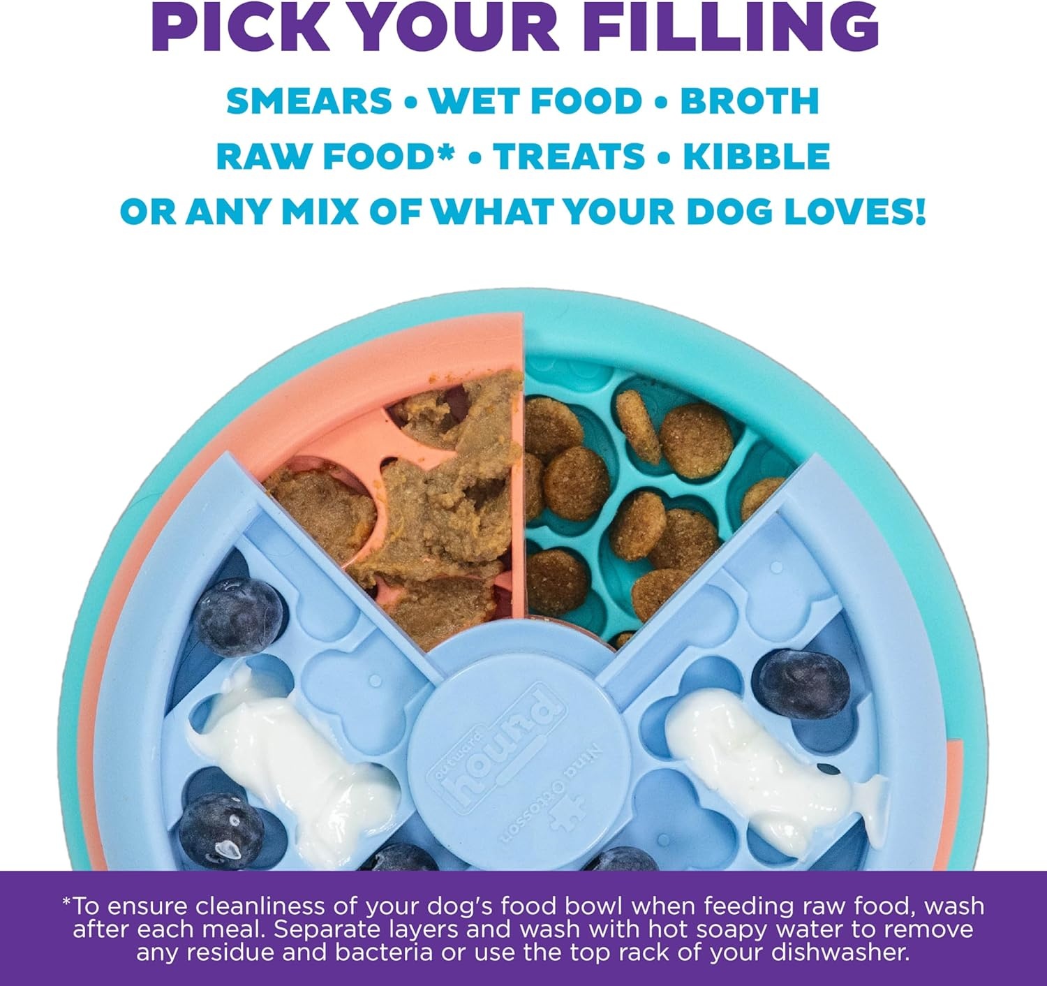 image:imageOutward Hound by Planet Dog Snoop Dog Toy TreatDispenser Puzzle Ball Interactive Slow Feeder Medium to Large Dogs Bouncy amp MintInfused Blue 5Puppy Lickin Layers Blue Green Orange