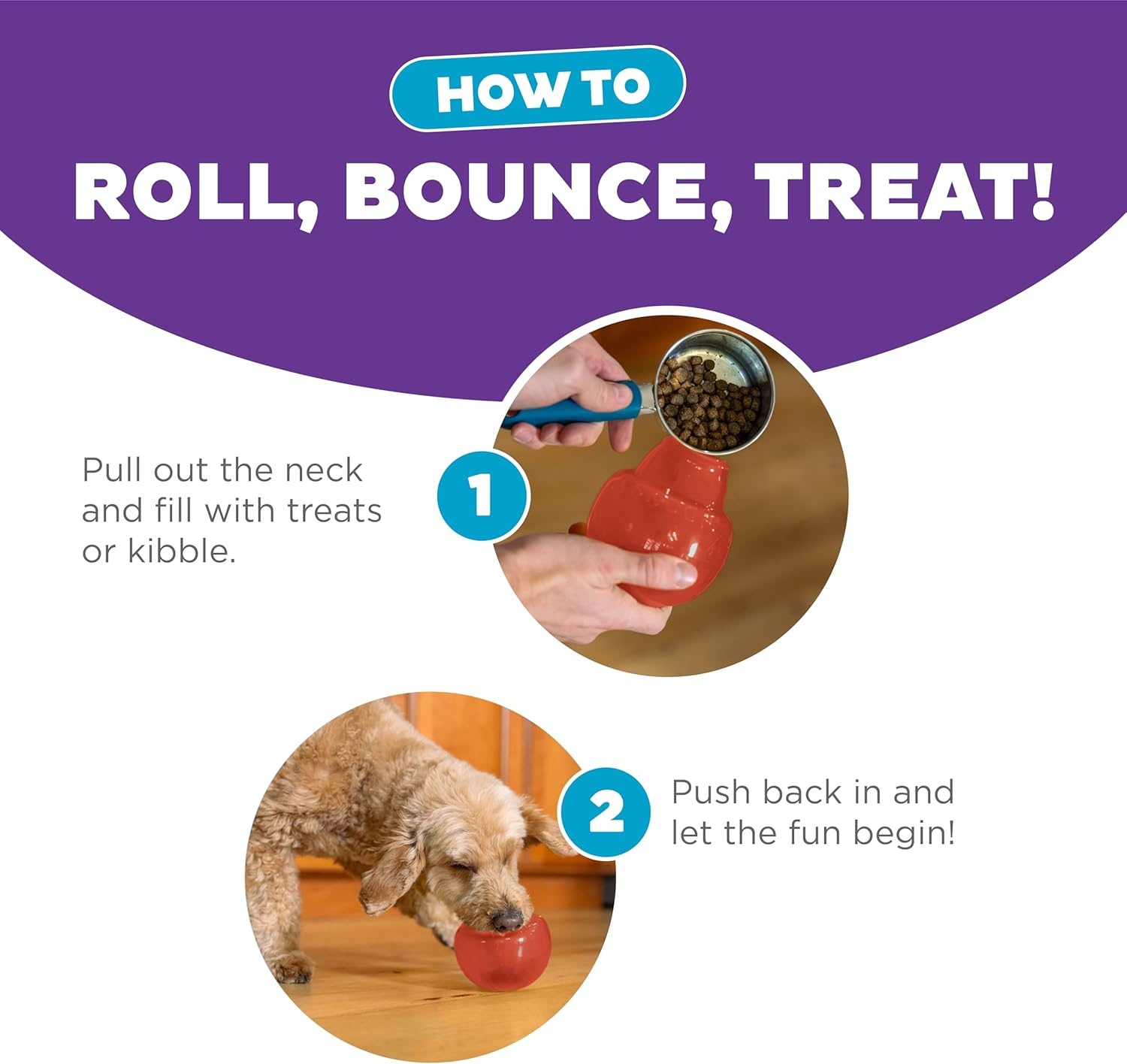 image:imageOutward Hound by Planet Dog Snoop Dog Toy TreatDispenser Puzzle Ball Interactive Slow Feeder Medium to Large Dogs Bouncy amp MintInfused Blue 5Red Lil Snoop