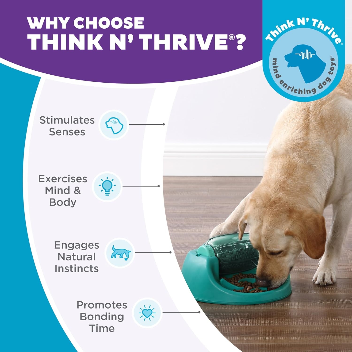 image:imageOutward Hound by Planet Dog Snoop Dog Toy TreatDispenser Puzzle Ball Interactive Slow Feeder Medium to Large Dogs Bouncy amp MintInfused Blue 5Spin N Eat Green