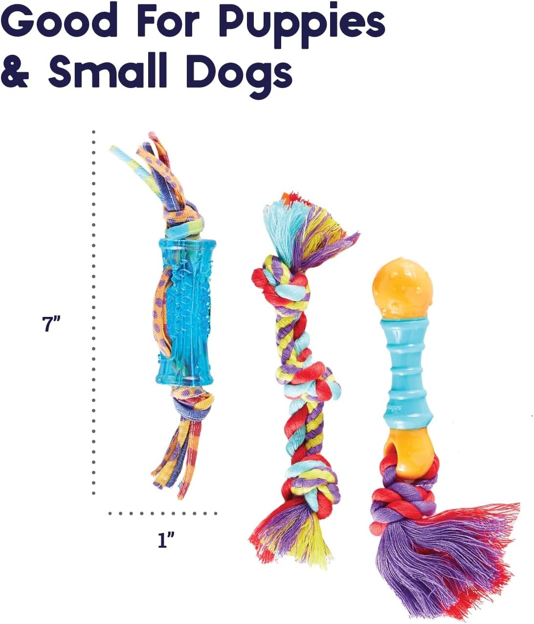 image:imagePetstages Mini Bone Tug Puppy Chew ToyDental Chew 3 Pk