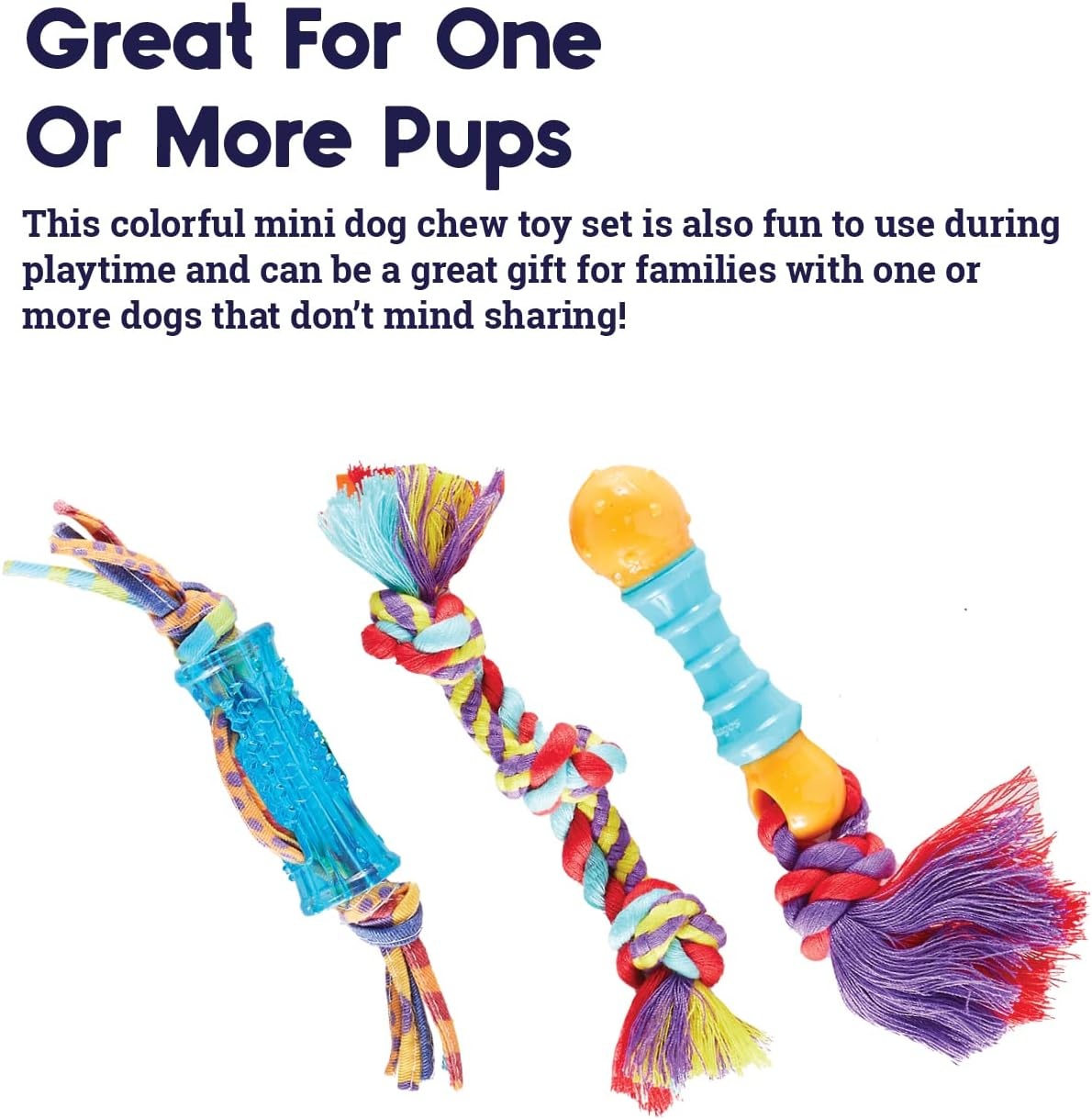 image:imagePetstages Mini Bone Tug Puppy Chew ToyDental Chew 3 Pk