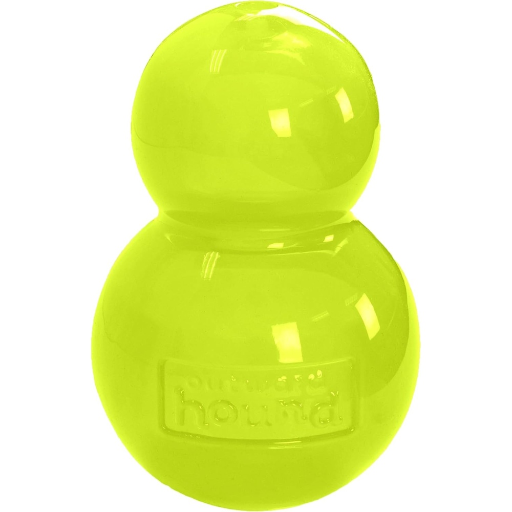 image:imageOutward Hound DoubleTuff Stuffable Dog Toy Large 5Inch Green Treat Dispensing Chew Ball for Medium to Large Dogs Interactive Puzzle for Enrichment amp Slow FeedingDoubleTuff Stuffable Green