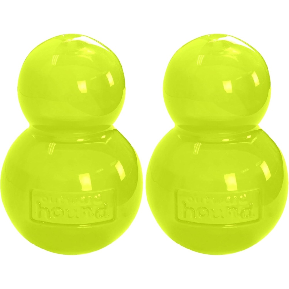 image:imageOutward Hound DoubleTuff Stuffable Dog Toy Large 5Inch Green Treat Dispensing Chew Ball for Medium to Large Dogs Interactive Puzzle for Enrichment amp Slow FeedingGreen