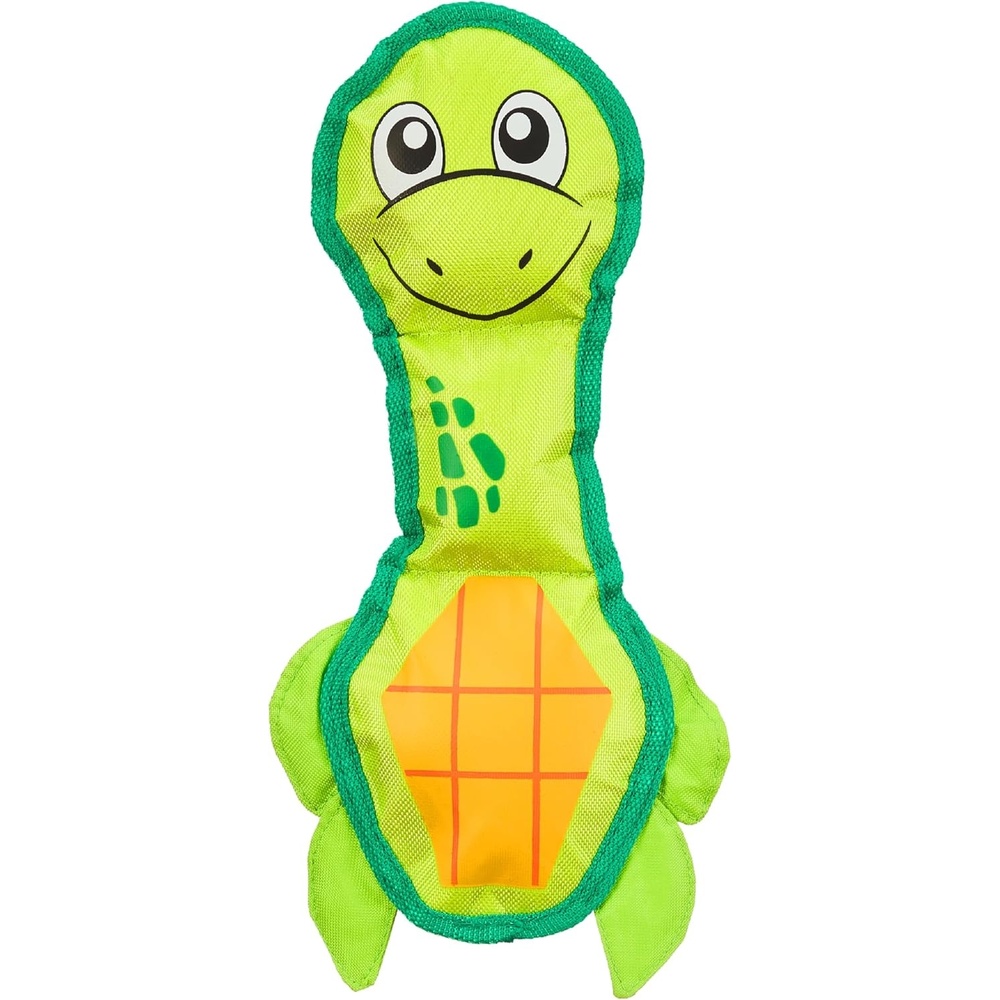 image:imageOutward Hound Fire Biterz Turtle Plush Firehose Material Interactive Dog Toy MediumGreen Turtle