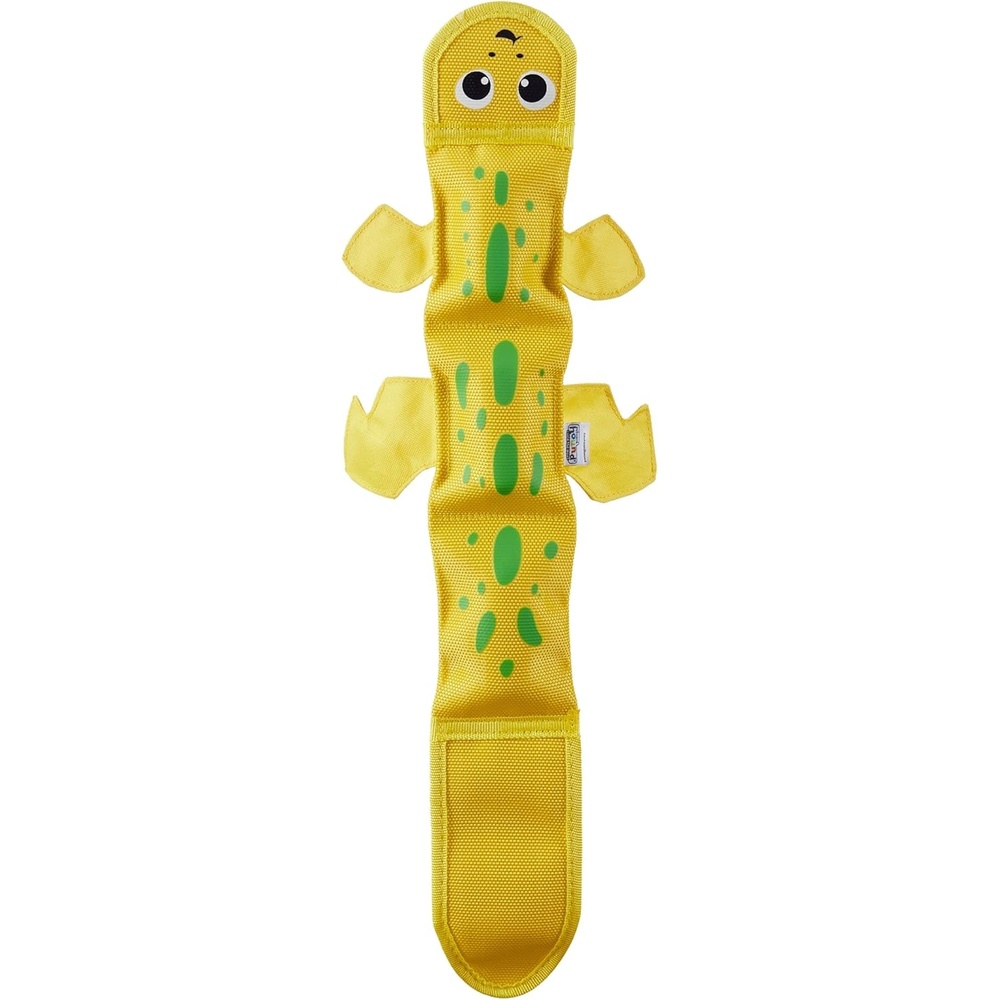 image:imageOutward Hound Fire Biterz Turtle Plush Firehose Material Interactive Dog Toy MediumYellow Lizard