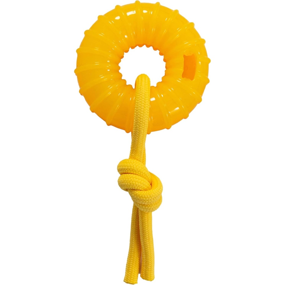 image:imageOutward Hound Gummiez Peach Ring 2in1 Dental Dog Chew Toy and Treat Stuffer Game Peach ScentGummiez Peach Ring
