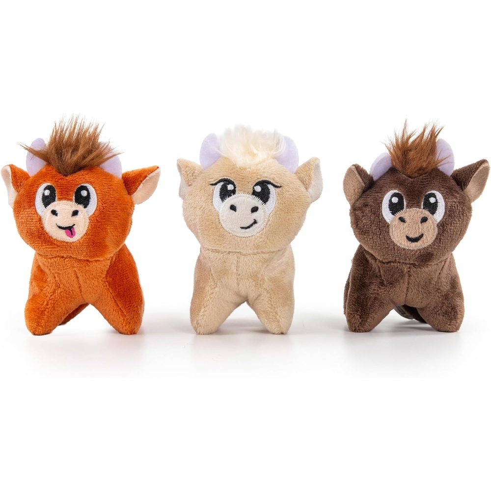 image:imageOutward Hound Squeakin Cows Dog Toy Plush Highland Cow with Squeaker HideACow Replacement Puppies amp Small Dogs 43 3Pack