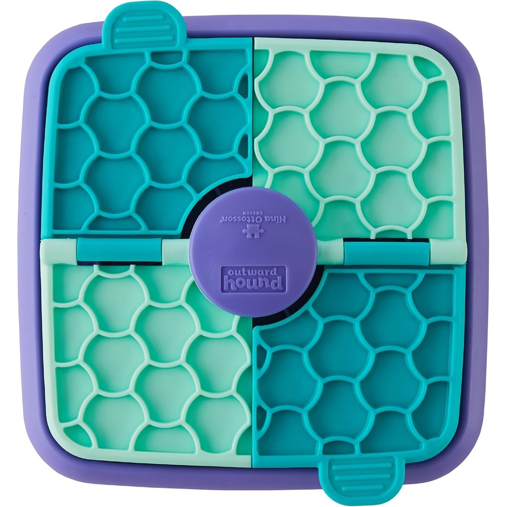 image:imageOutward Hound by Planet Dog Snoop Dog Toy TreatDispenser Puzzle Ball Interactive Slow Feeder Medium to Large Dogs Bouncy amp MintInfused Blue 5Lick N Flip Treat Purple