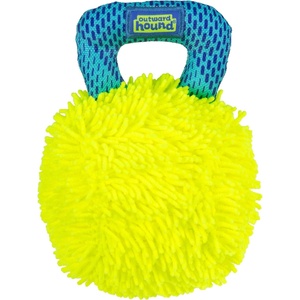 image:imageOutward Hound FlyFetch Giggle Ball Dog Toy Giggles amp Squeaks Handle for Tug amp Fetch Lightweight Multiple Textures All Breeds 73
