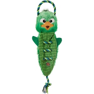 image:imageOutward Hound Ropiez Rope Interactive Dog Tug Toy for Tugging Squeaky Fun 236 Inch Mallard Green LargeRopiez Mallard