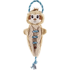 image:imageOutward Hound Ropiez Rope Interactive Dog Tug Toy for Tugging Squeaky Fun 236 Inch Mallard Green LargeRopiez Sloth