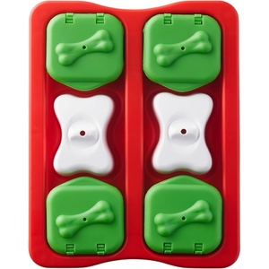 image:imageOutward Hound by Nina Ottosson AMaze Ball Dog Treat Puzzle Ball Level 2 Intermediate 846 Diameter GreenHoliday Dog Brick Red  White  Green