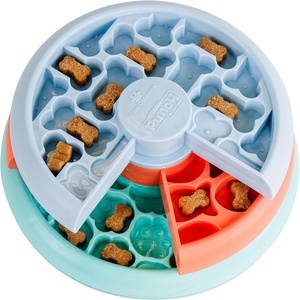 image:imageOutward Hound by Planet Dog Snoop Dog Toy  TreatDispenser Puzzle Ball Interactive Slow Feeder Medium to Large Dogs Bouncy amp MintInfused Blue 5Puppy Lickin Layers Blue  Green  Orange