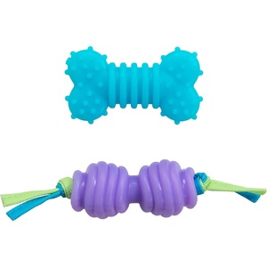 image:imagePupstages Chew Dog Toys for Teething Puppies amp Small Dogs up to 15 lbs MultiTexture Dental Support Bounces amp Floats Moderate Chewers 2Pack 5Chew Pair