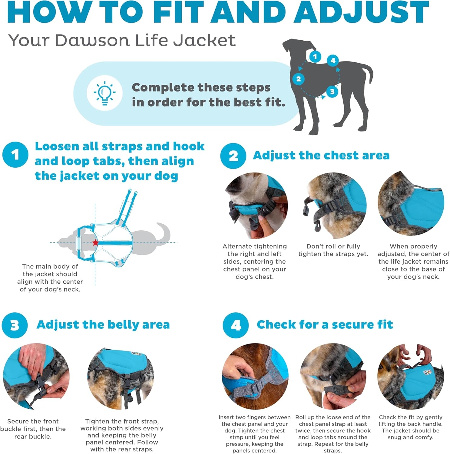 image:imageOutward Hound Dawson Swim Dog Life Jacket HighPerformance Neoprene Dog Life Vest for Swimming Boating and Water Safety Medium BlueBlue
