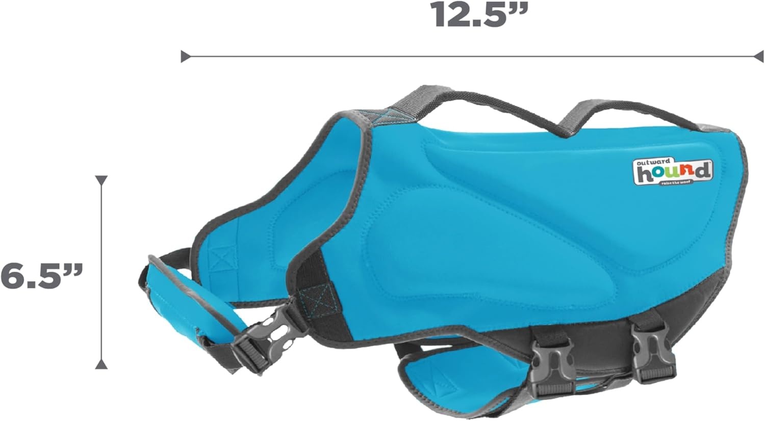 image:imageOutward Hound Dawson Swim Dog Life Jacket HighPerformance Neoprene Dog Life Vest for Swimming Boating and Water Safety Medium BlueBlue