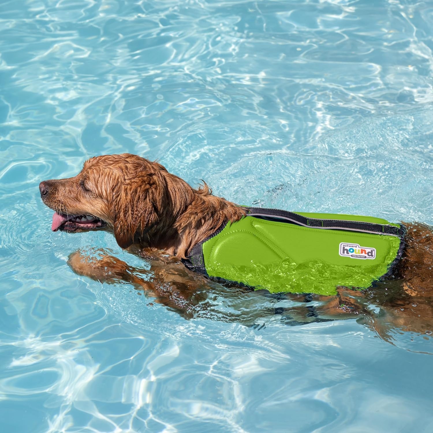 image:imageOutward Hound Dawson Swim Green Dog Life Jacket MediumGreen