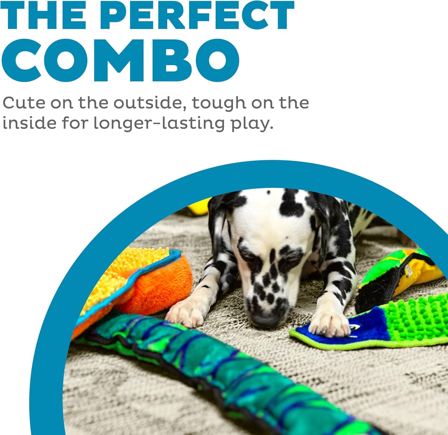 image:imageOutward Hound Durablez Gecko Squeaky Plush Dog Toy No Stuffing for Less Mess Interactive amp Tough 4 Jumbo Squeakers Puppies amp Dogs Large 175Blue Snake