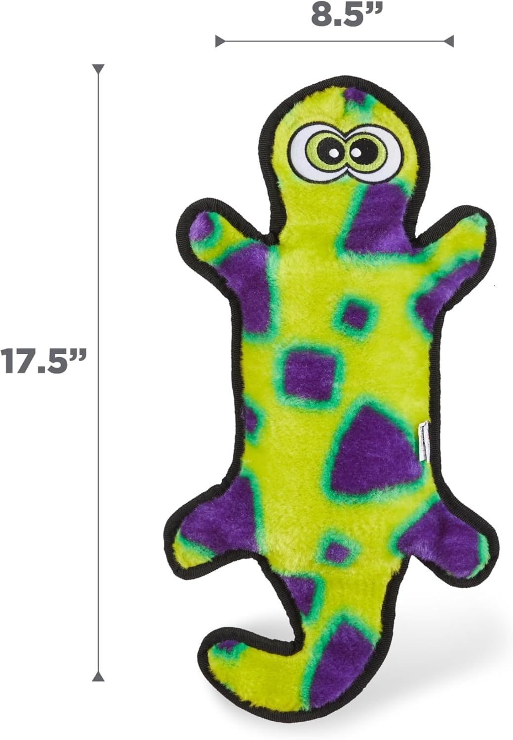 image:imageOutward Hound Durablez Gecko Squeaky Plush Dog Toy No Stuffing for Less Mess Interactive amp Tough 4 Jumbo Squeakers Puppies amp Dogs Large 175Green Gecko