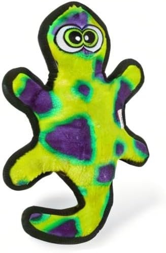 image:imageOutward Hound Durablez Gecko Squeaky Plush Dog Toy No Stuffing for Less Mess Interactive amp Tough 4 Jumbo Squeakers Puppies amp Dogs Large 175Green Gecko