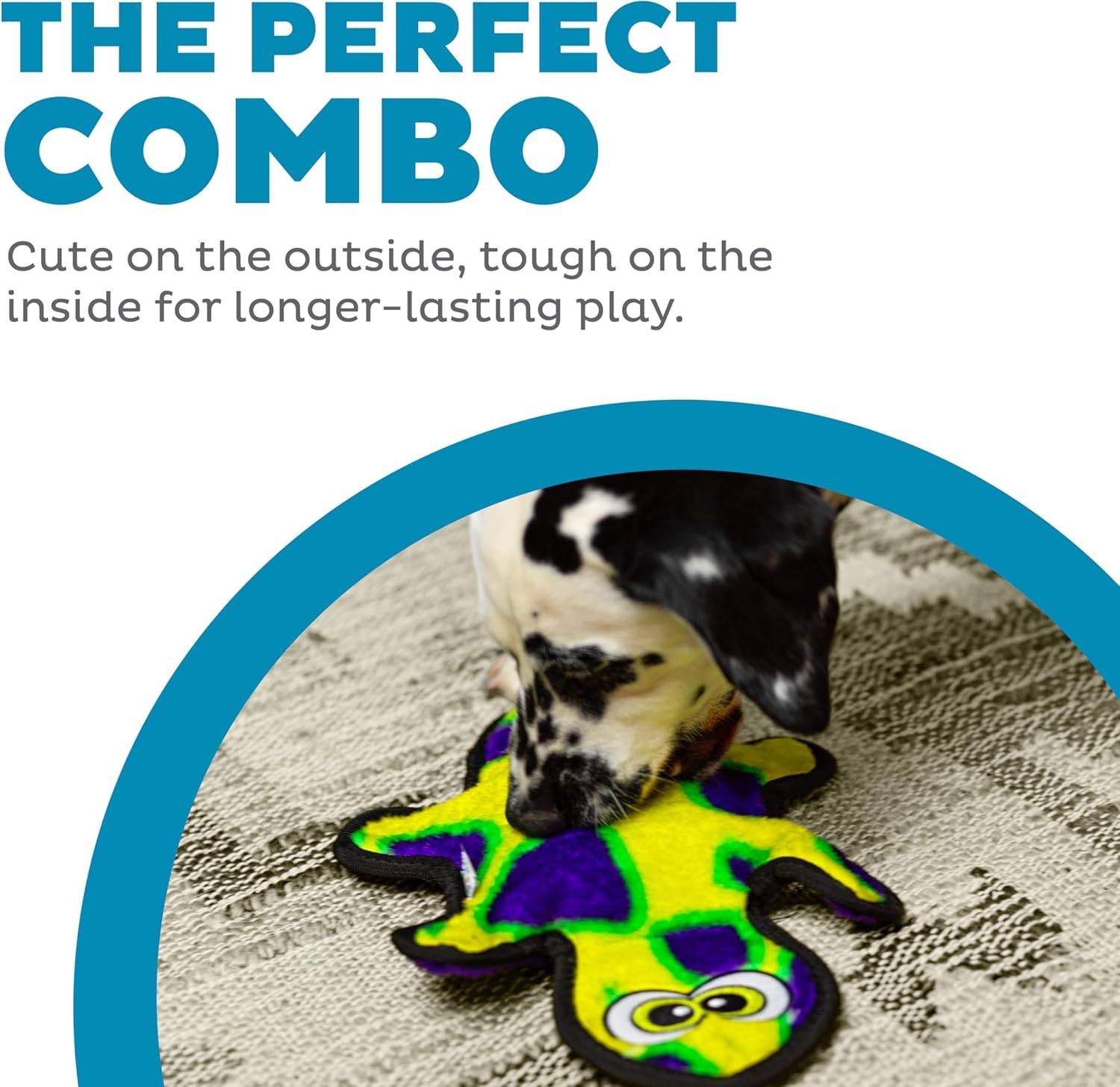 image:imageOutward Hound Durablez Gecko Squeaky Plush Dog Toy No Stuffing for Less Mess Interactive amp Tough 4 Jumbo Squeakers Puppies amp Dogs Large 175Green Gecko
