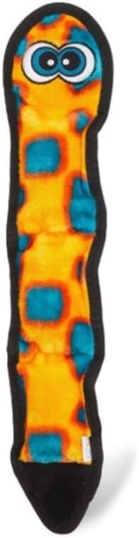 image:imageOutward Hound Durablez Gecko Squeaky Plush Dog Toy No Stuffing for Less Mess Interactive amp Tough 4 Jumbo Squeakers Puppies amp Dogs Large 175Orange Snake