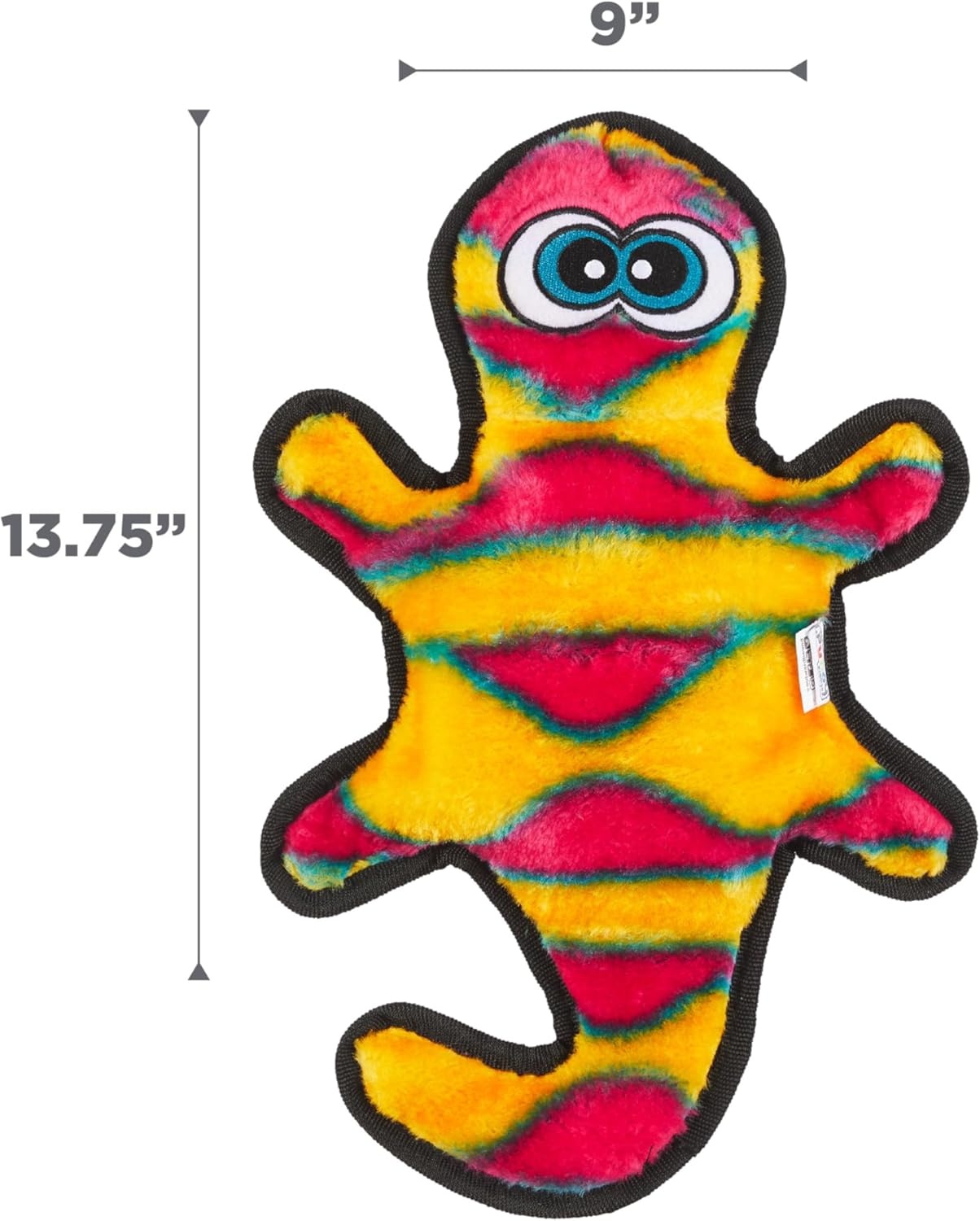 image:imageOutward Hound Durablez Gecko Squeaky Plush Dog Toy No Stuffing for Less Mess Interactive amp Tough 4 Jumbo Squeakers Puppies amp Dogs Large 175Orange Gecko