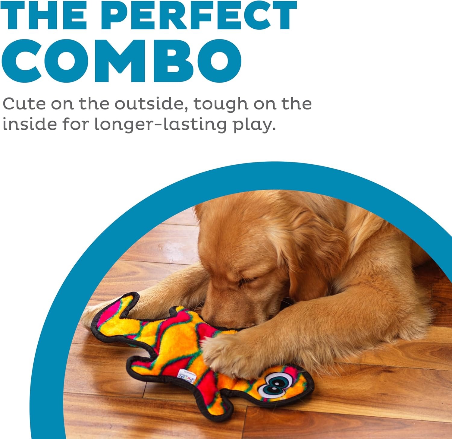 image:imageOutward Hound Durablez Gecko Squeaky Plush Dog Toy No Stuffing for Less Mess Interactive amp Tough 4 Jumbo Squeakers Puppies amp Dogs Large 175Orange Gecko