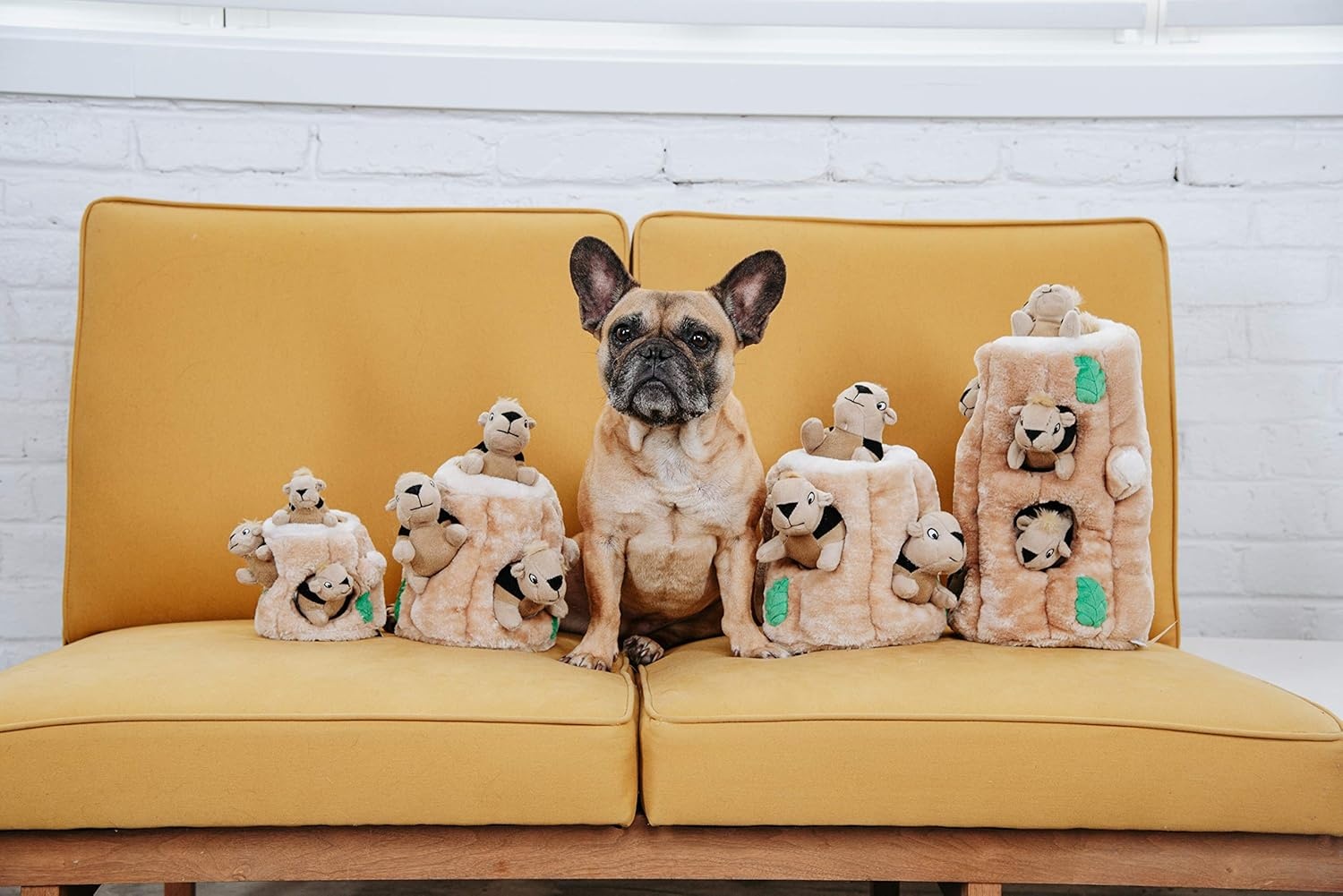 image:imageOutward Hound HideASquirrel Dog Toy Interactive 2in1 Plush Puzzle with 6 Squeaky Removable Squirrels XLargeSquirrel